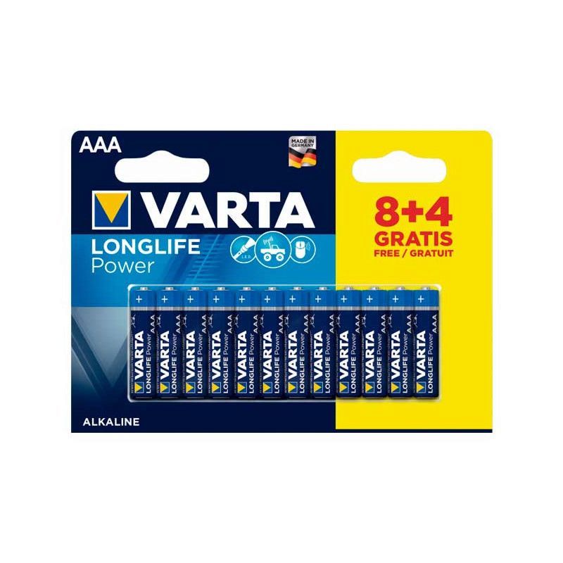 PILA AAA L.LIFE POWER VARTA BLISTER (8+4)