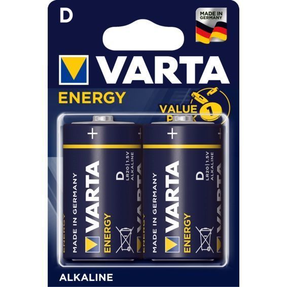 PILA VARTA ENERGY LR20 D BLISTER 2U