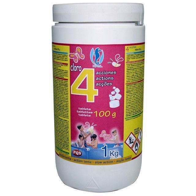 CLORO PQS HIP 4 ACCIONES T100 (BT. 1 KG.)