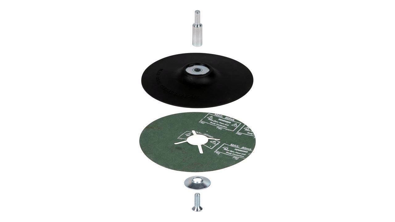 DISCO KREATOR SOPORTE LIJA KRT259003(125 MM EJE 6 MM )