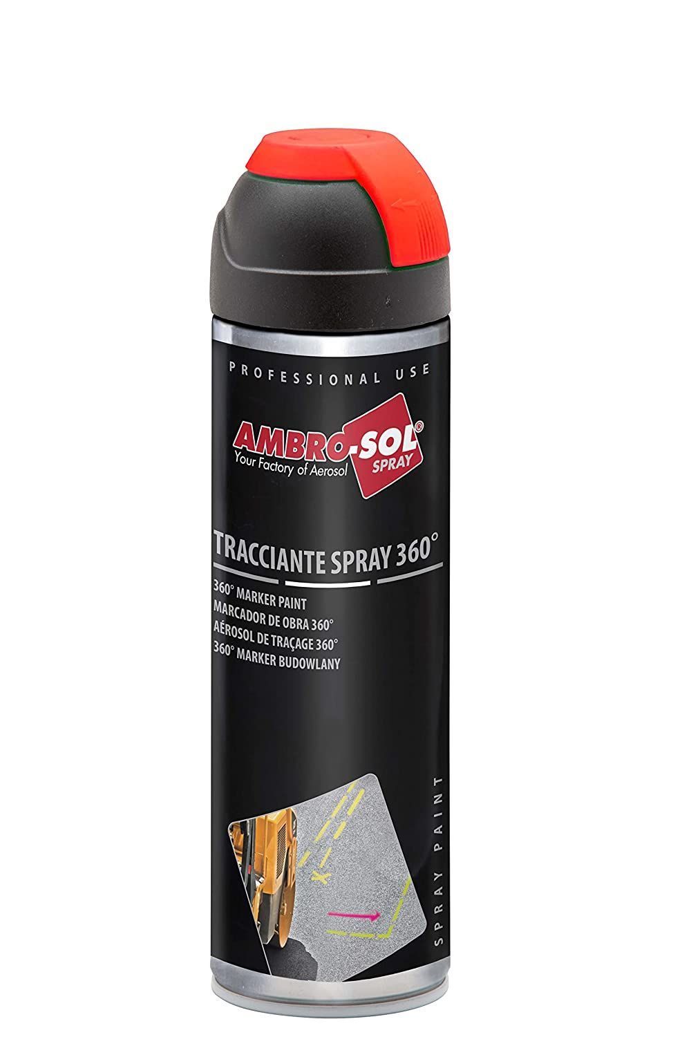 MARCADOR OBRA SPRAY 500ML. ROJO FLUOR