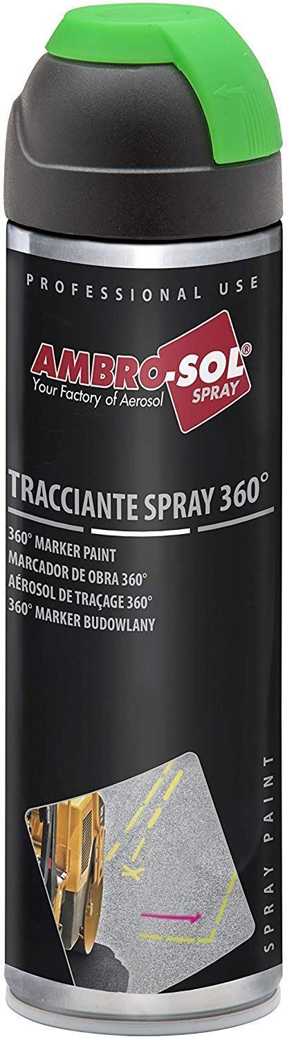 MARCADOR OBRA SPRAY 500ML. VERDE FLUOR