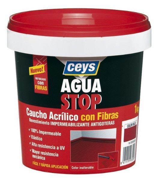 IMPERMEABILIZANTE CEYS AGUASTOP ROJO(1 KG),