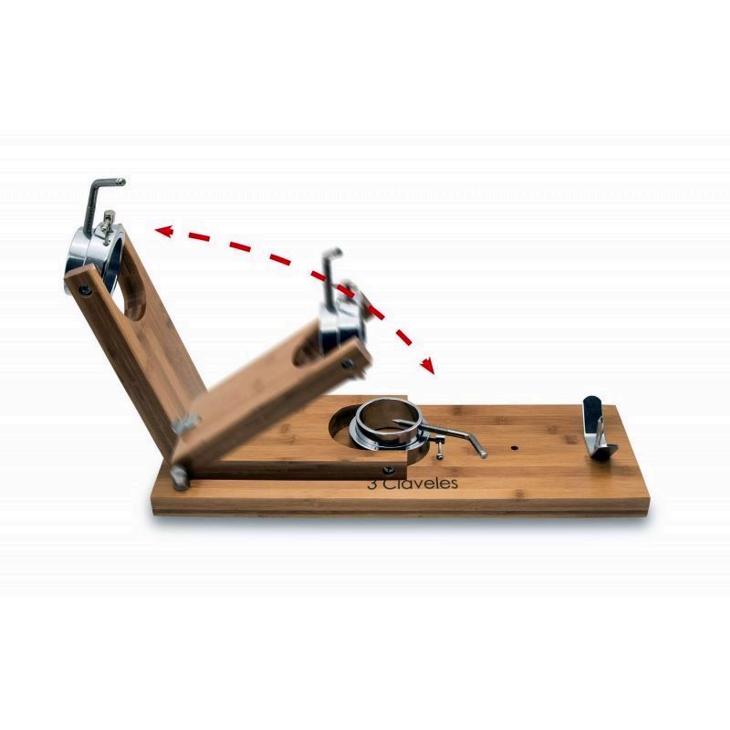 JAMONERO 3 CLAVELES PLEGABLE MADERA CABEZAL GIRATORIO