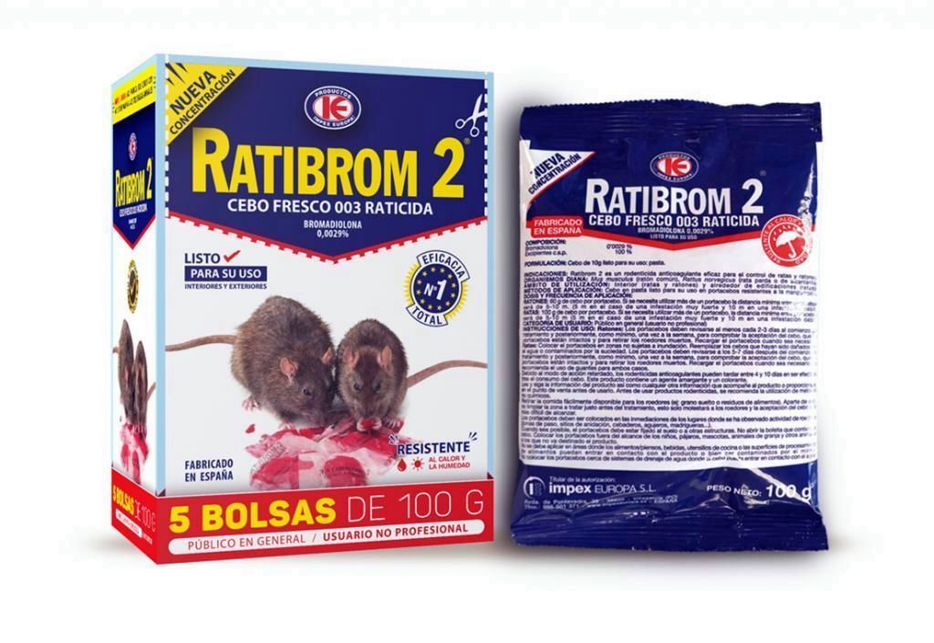 RATICIDA RATIBROM2 CEBO FRESCO 500 GRS.