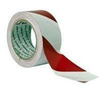 CINTA SEÑALIZACION MIARCO ADHESIVA BLANCA/ROJA 50MMX33MTS.