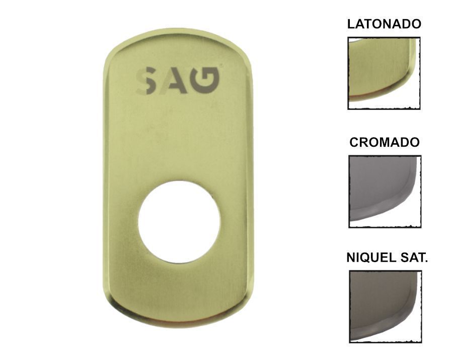 PLACA REFORZADA SAG MODELO CSI CROMADO