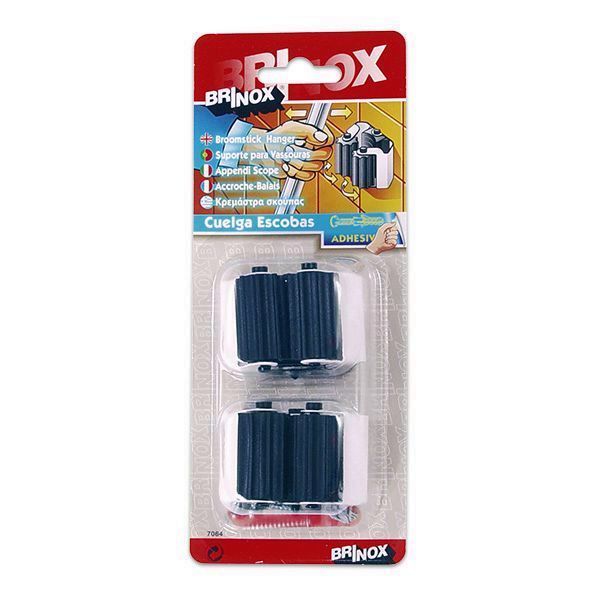 COLGADOR 1 ESCOBA BRINOX B70640D BLANCO B/2UDS