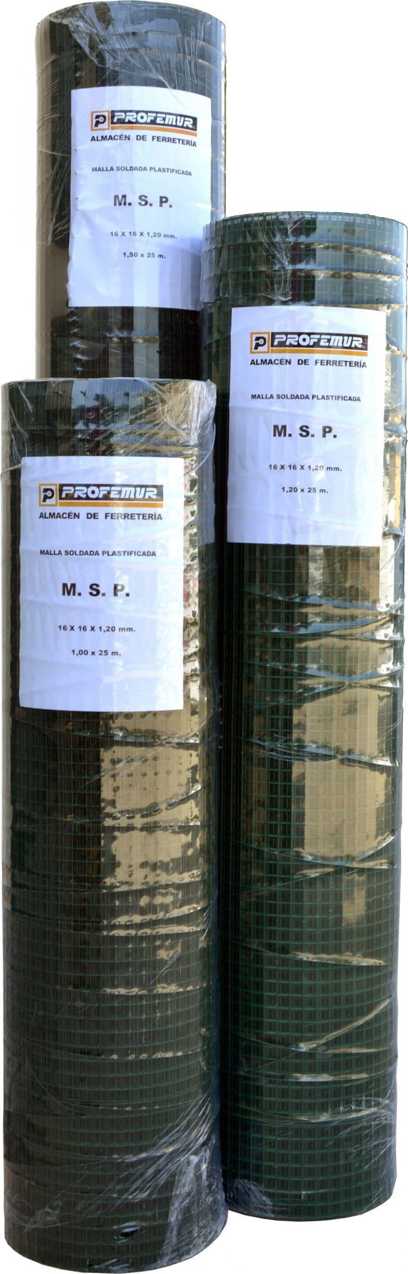 MALLA PLASTIFICADA V.13X13100CMS. (ROLLO 25MTS.)