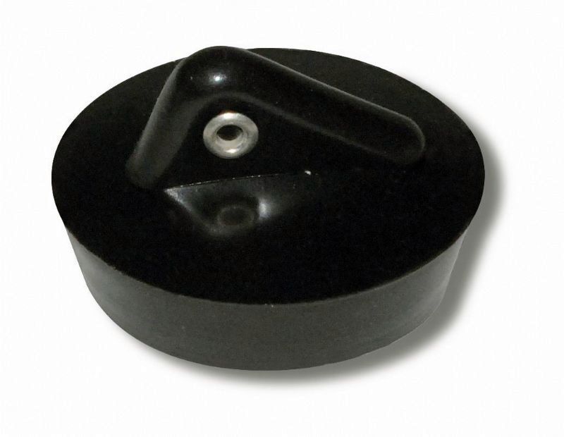 TAPON GOMA NEGRO LAVABO COVALL  50 MM.