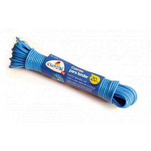 CUERDA NYLON PLASTIFICADA CON TENSOR 30MTS