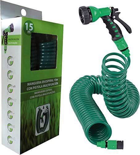MANGUERA ESPIRAL FITT CON LANZA 15 MTS.