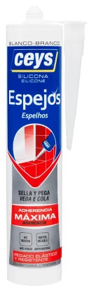 SILICONA ESPEJOS CEYS BLANCO 280 ML.