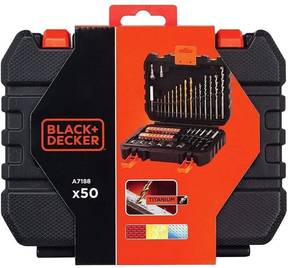 KIT BLACK & DECKER 50 PIEZAS ATORNILLAR Y TALADRAR