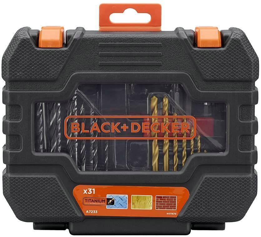 KIT BLACK & DECKER 31 PIEZAS ATORNILLAR Y TALADRAR