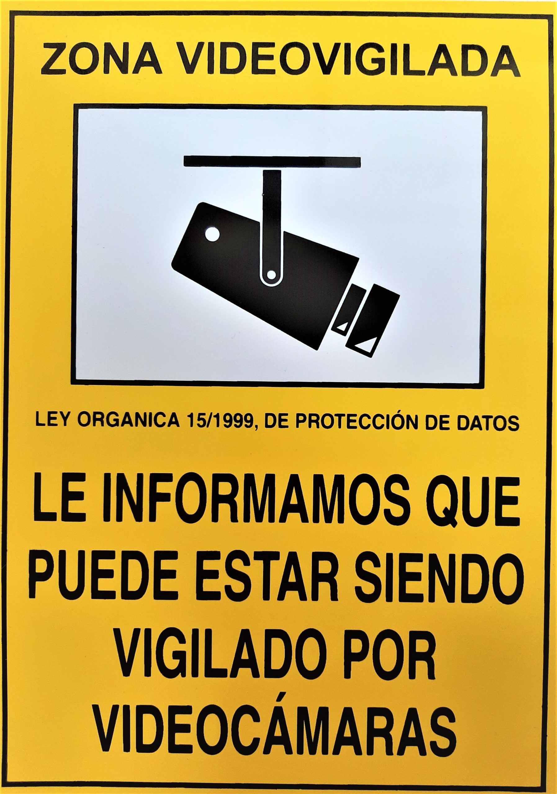 CARTEL (DINA4) ZONA VIDEOVIGILADA S555.