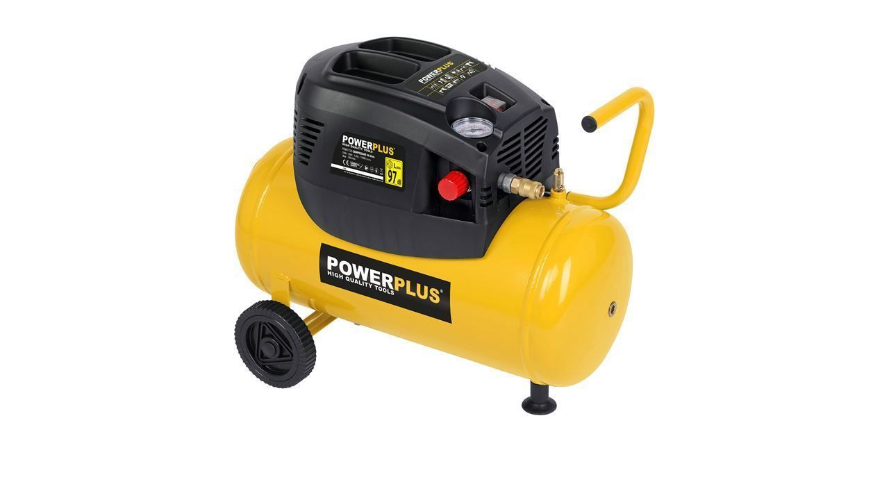 COMPRESOR 1100W. 24L. SIN ACEITE POWERPLUS