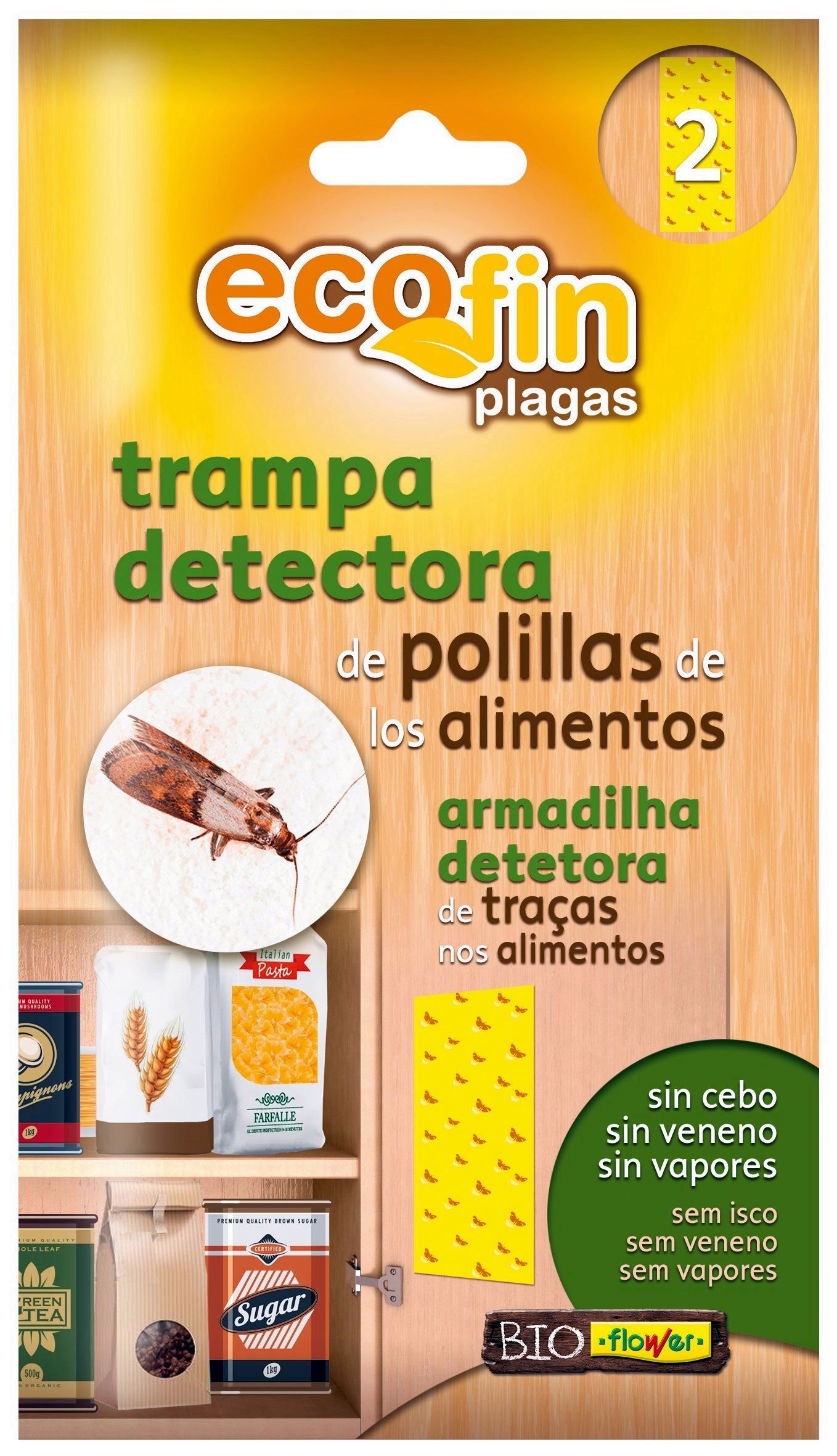 TRAMPA DETECTORA POLILLAS FLOWER 2 UDS.