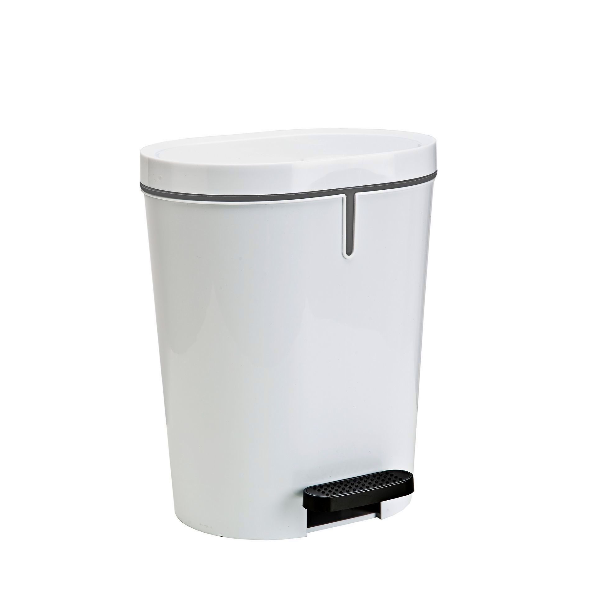 CUBO BASURA PLASTICO C/PEDAL BLANCO 25LTS.