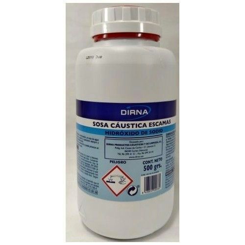 SOSA CAUSTICA  500 GRMS. USO PROFESIONAL