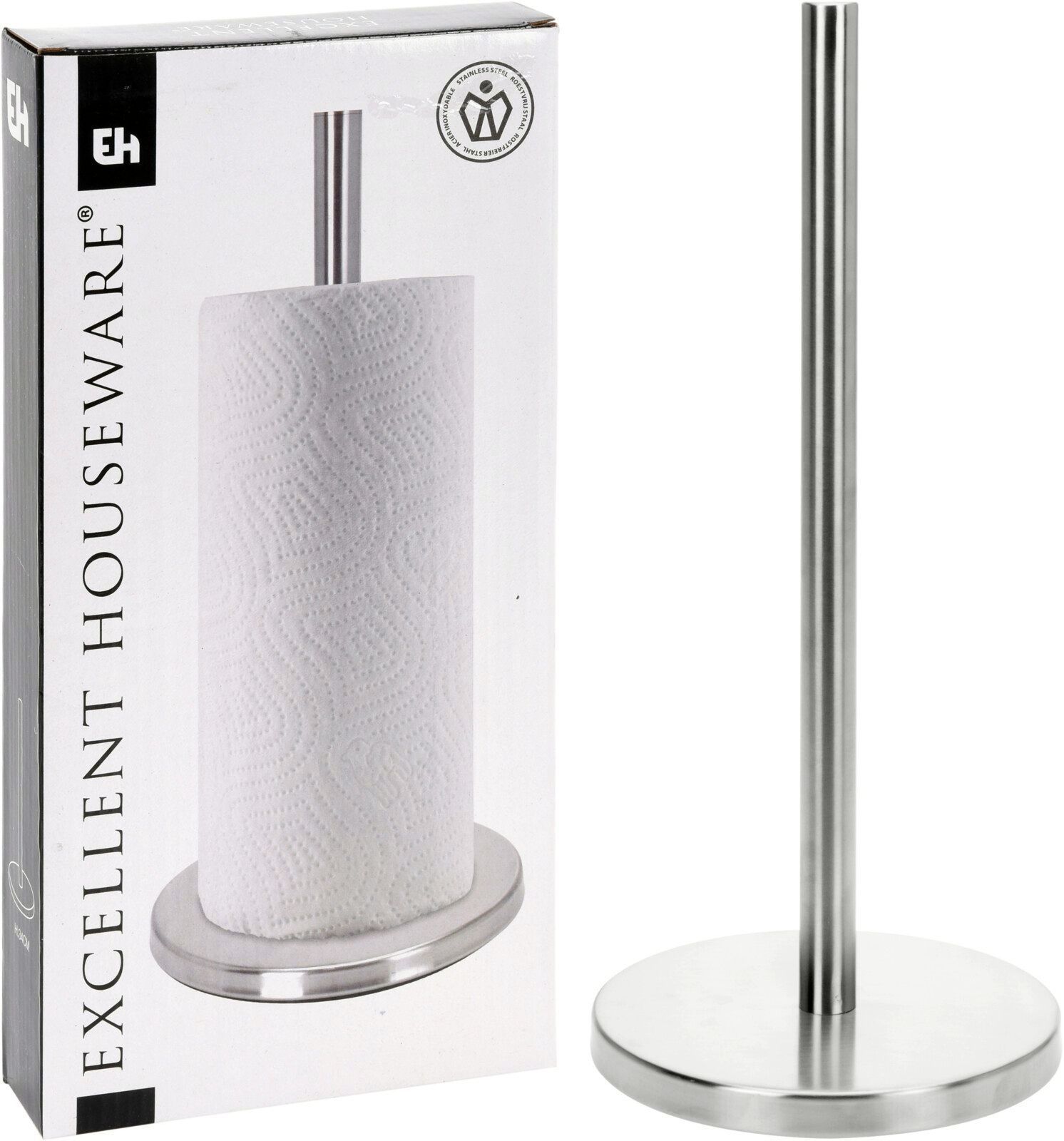 PORTA ROLLO EXCELLENTH METAL PAPEL COCINA 32 CMS.