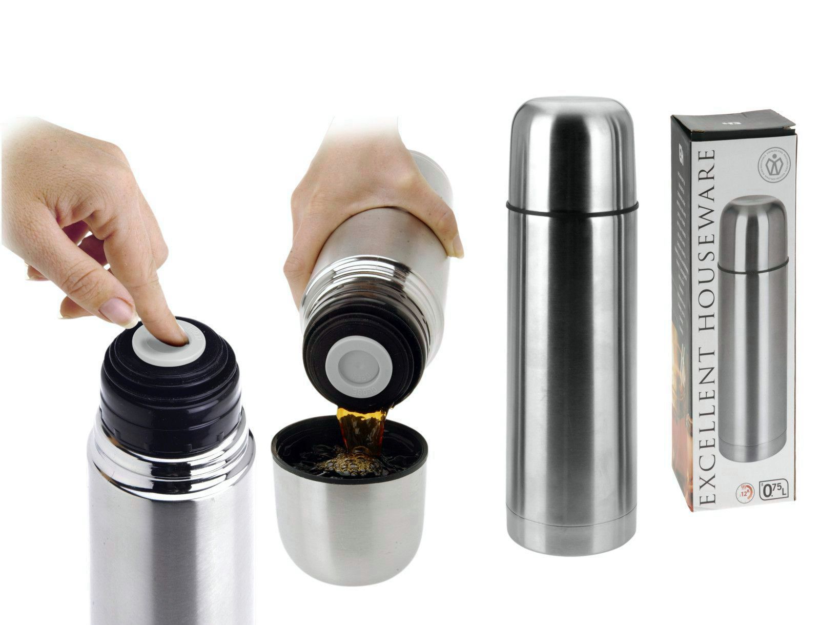 TERMO INOXIDABLE LIQUIDOS EXCELLENTH 750 ML.