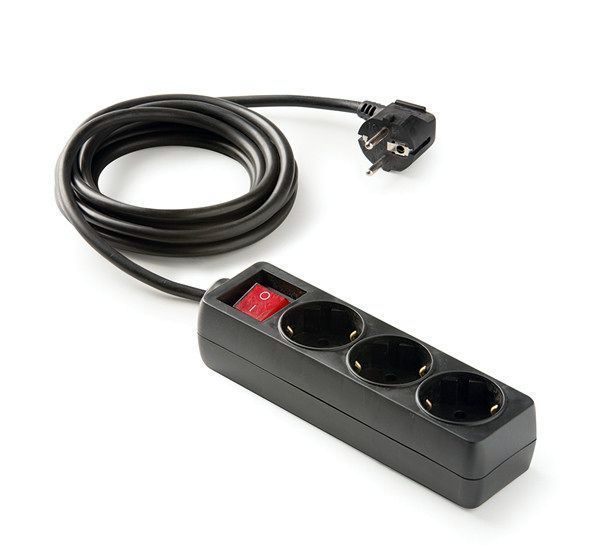 BASE MULTIPLE 3 TOMAS T.T.1'5M. CAJA INTERIOR NEGRO.