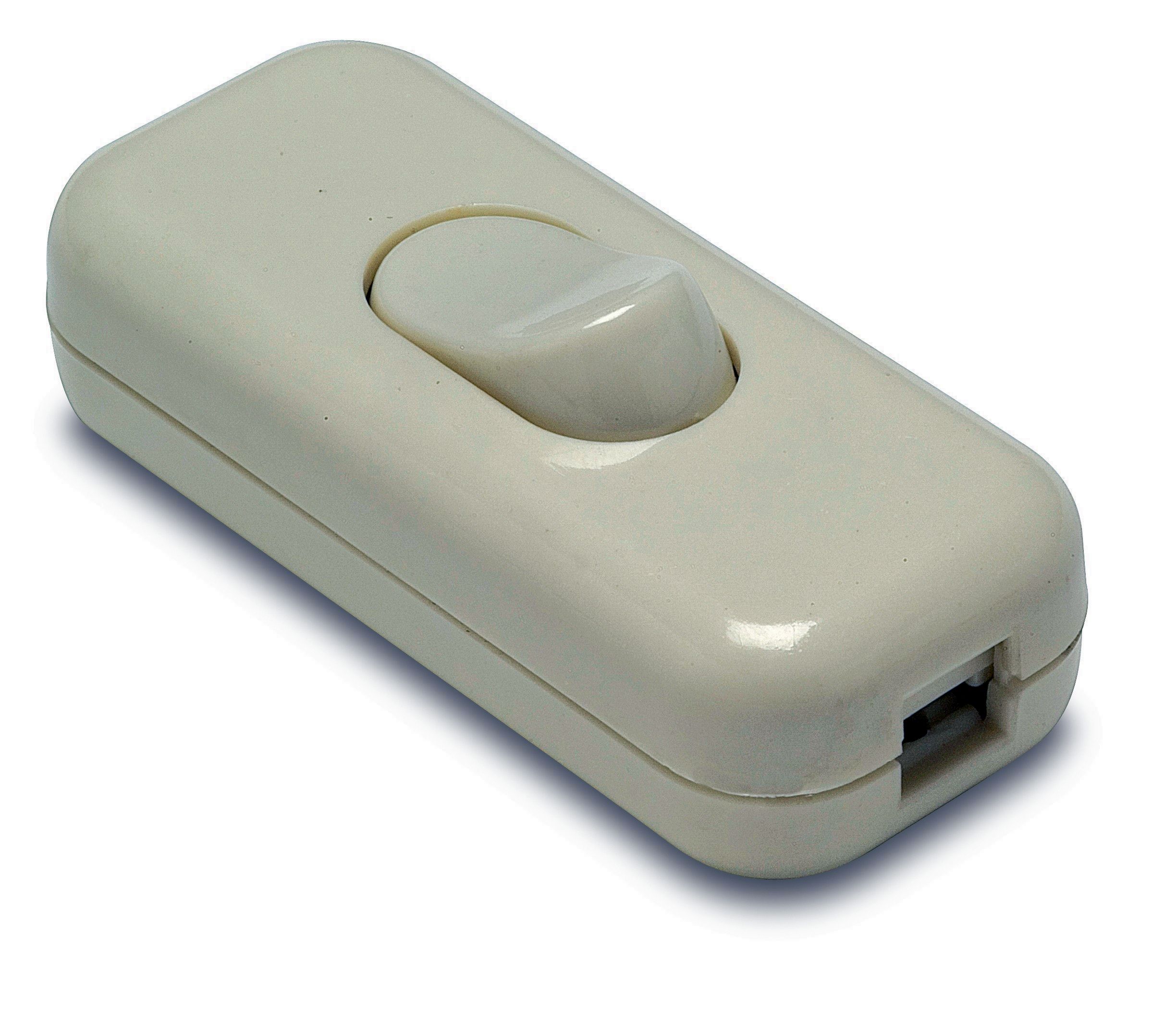 INTERRUPTOR DE PASO BASCULANTE ESTRECHO BLANCO
