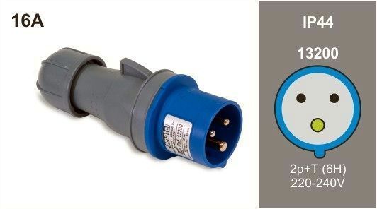 CLAVIJA CETAC MOVIL 2P + T.T. 16A 13200