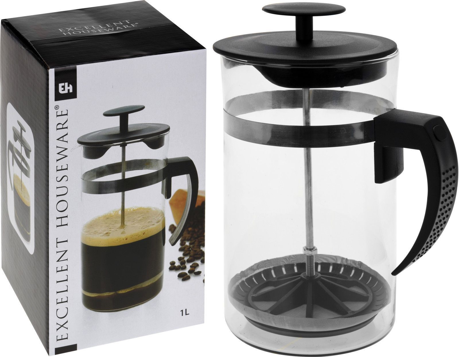 CAFETERA EMBOLO CRISTRAL EXCELLENTH 1LT.