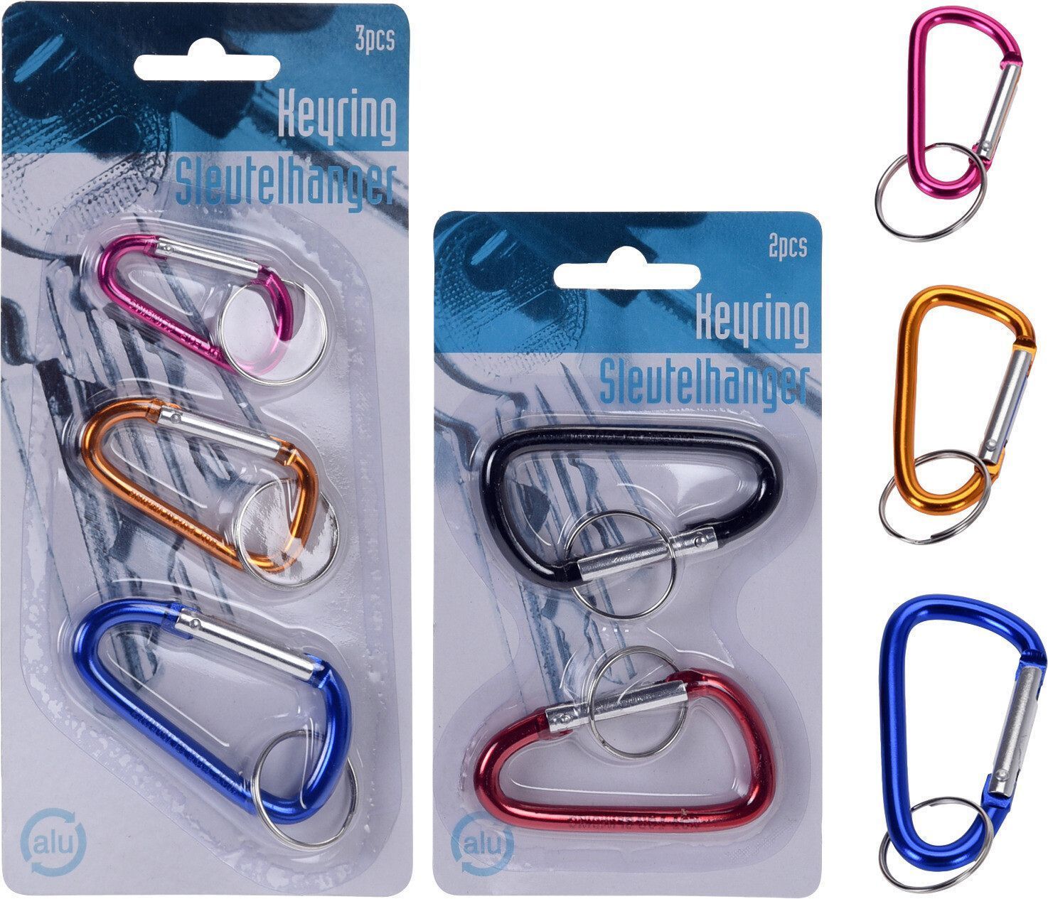 LLAVERO MOSQUETON ALUMINIO KOOP (BLISTER)