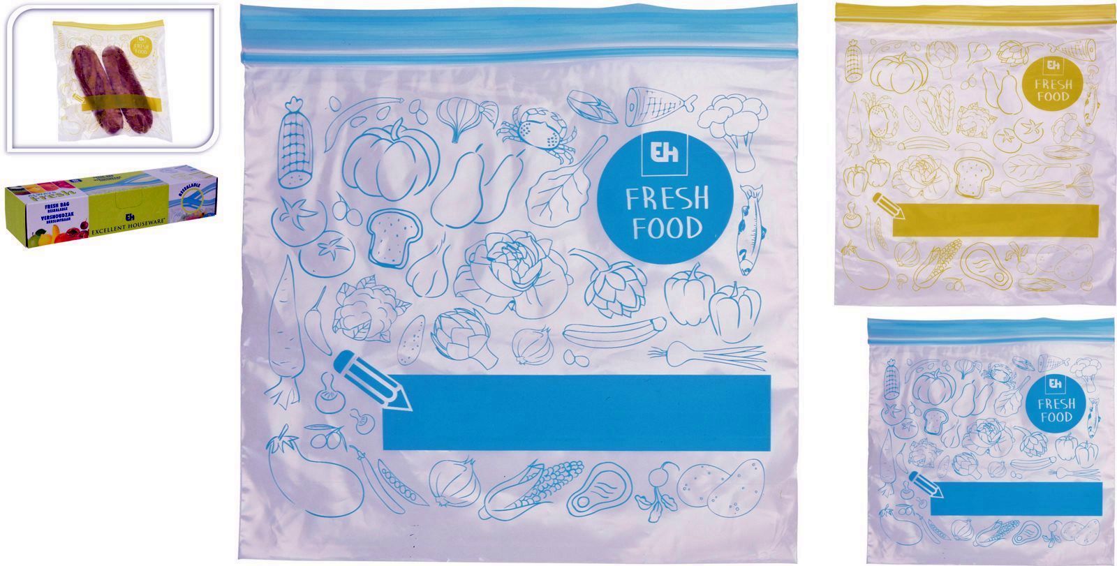 BOLSAS PLASTICO EXCELLENTH (1'2 Y 2'5LTS) SET 40 UND.