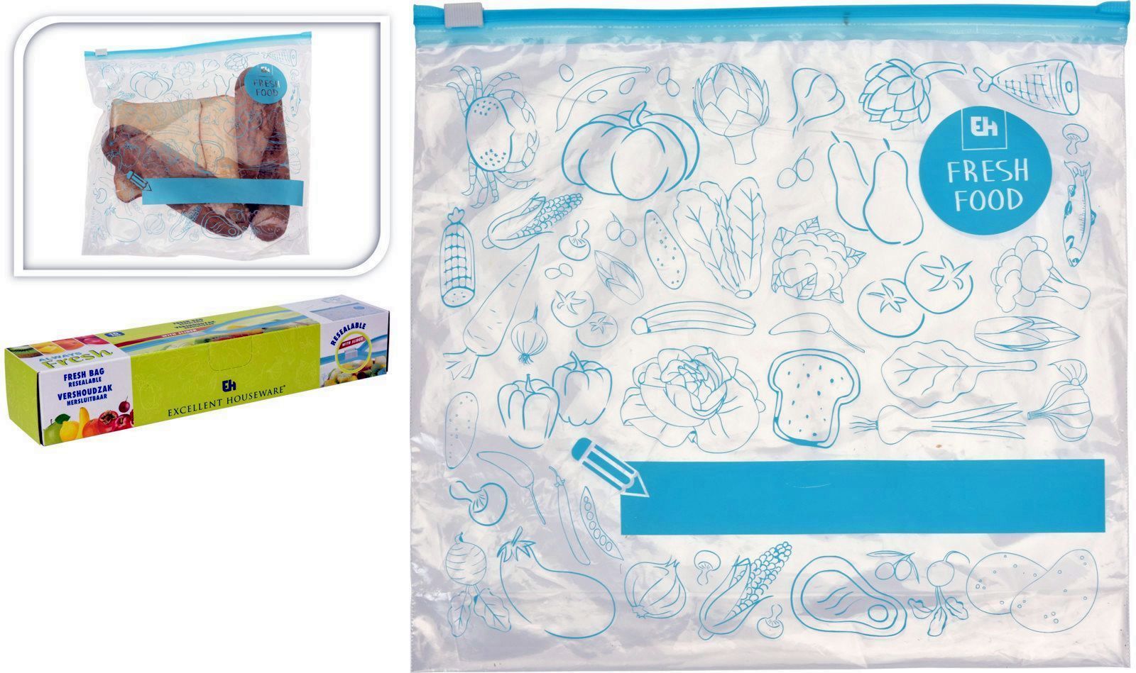 BOLSAS ALIMENTOS EXCELLENTH 3LTS.  C/10 UND.