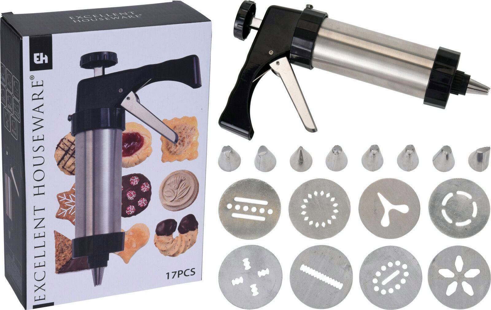 PISTOLA PARA GALLETAS EXCELLENTH (17 PZAS.)