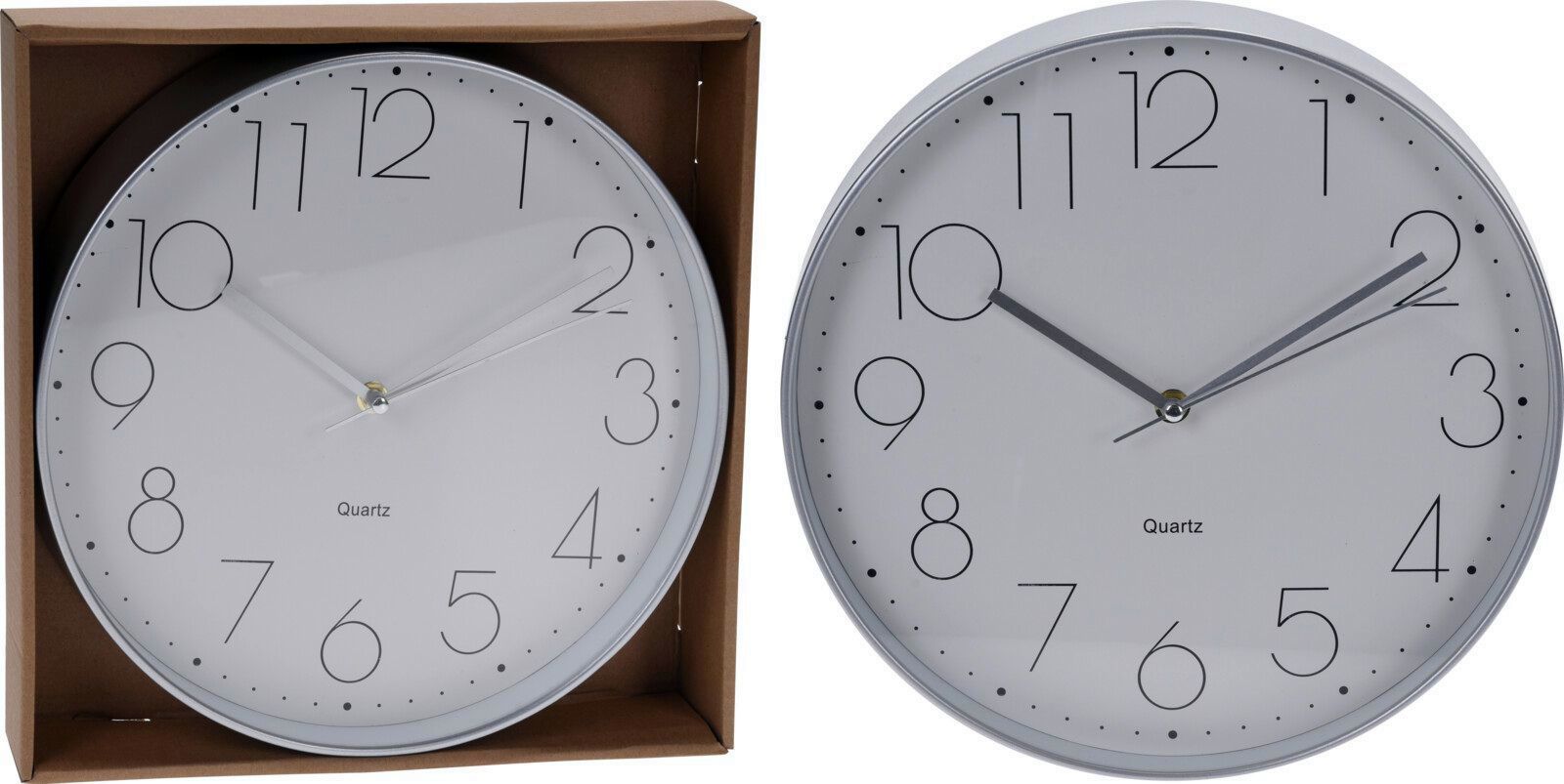 RELOJ PARED EXCELLENTH 30CMS. PLATA