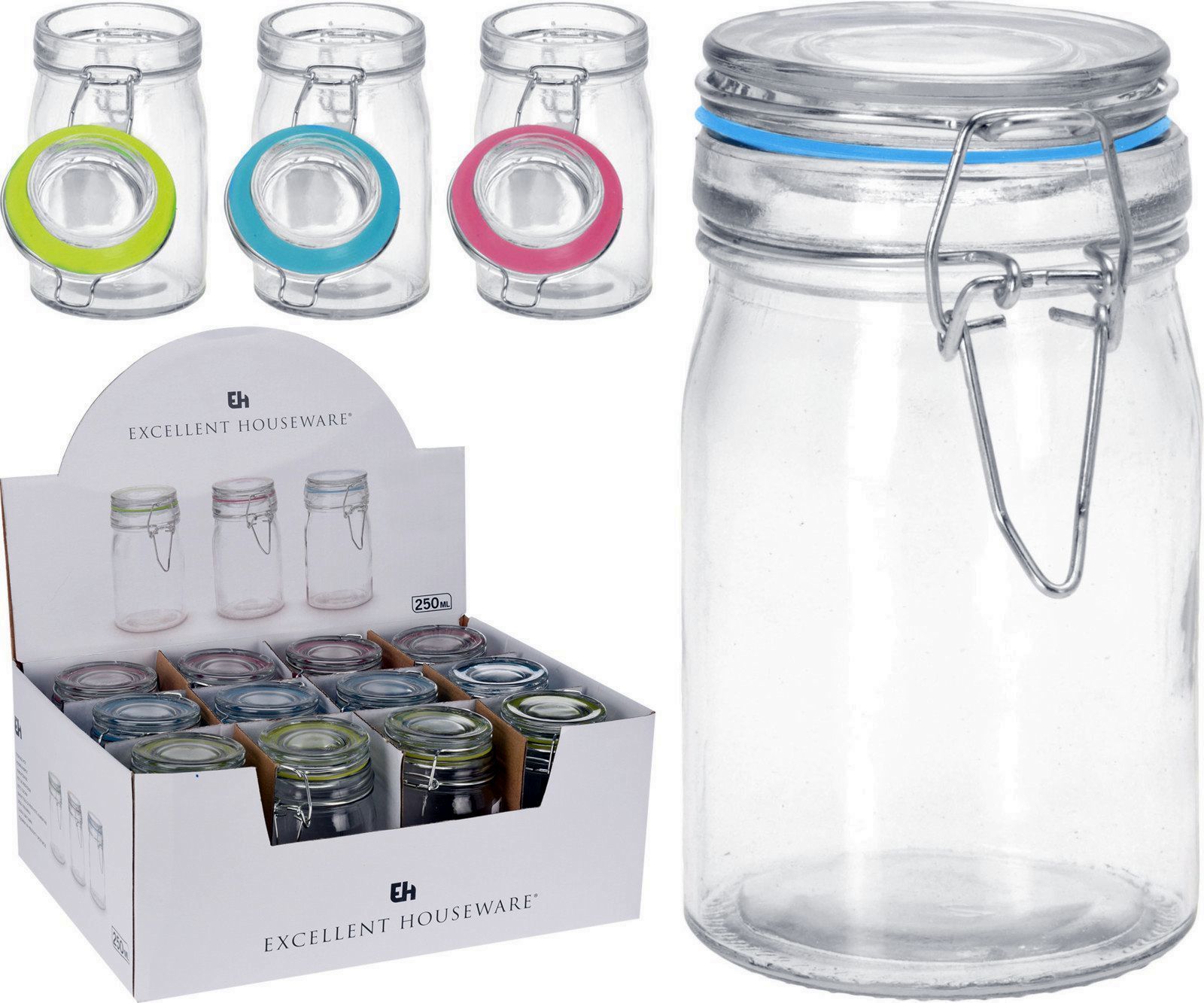 RECIPIENTE HERMETICO EXCELLENTH 250ML. 6X12CMS.