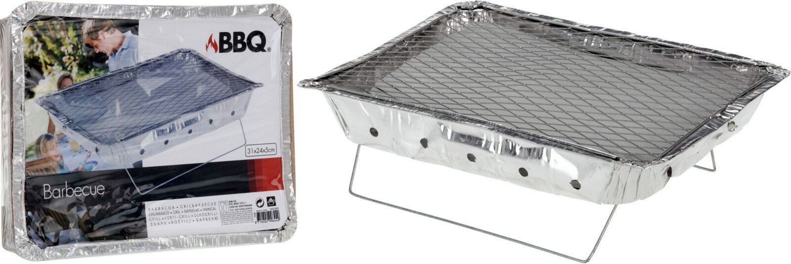 BARBACOA DESECHABLE BBQ 31X24CMS.