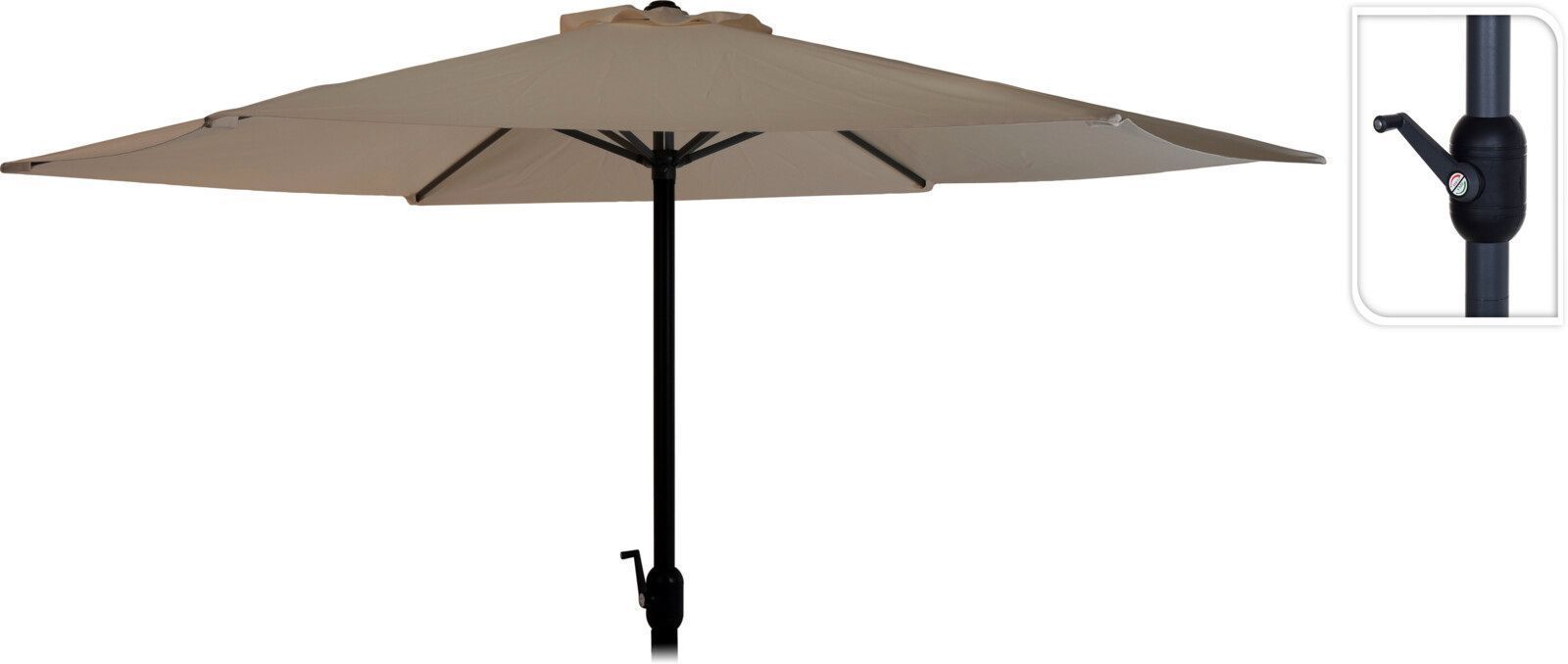 SOMBRILLA JARDIN AMBIANCE 3 MTS. MARRON
