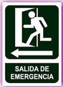 CARTEL (DINA4) SALIDA EMERGENCIA IZD E307