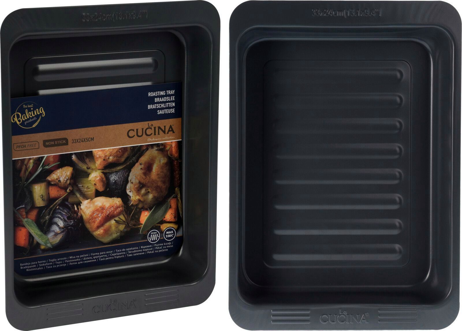 BANDEJA HORNO LACUCINA 33X24X5CMS.