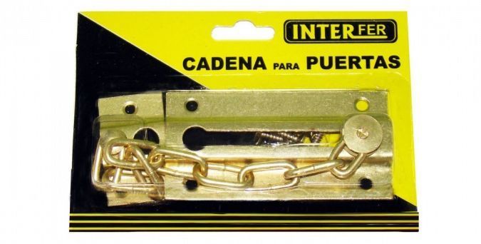 CADENA PUERTA INTERFER DORADA