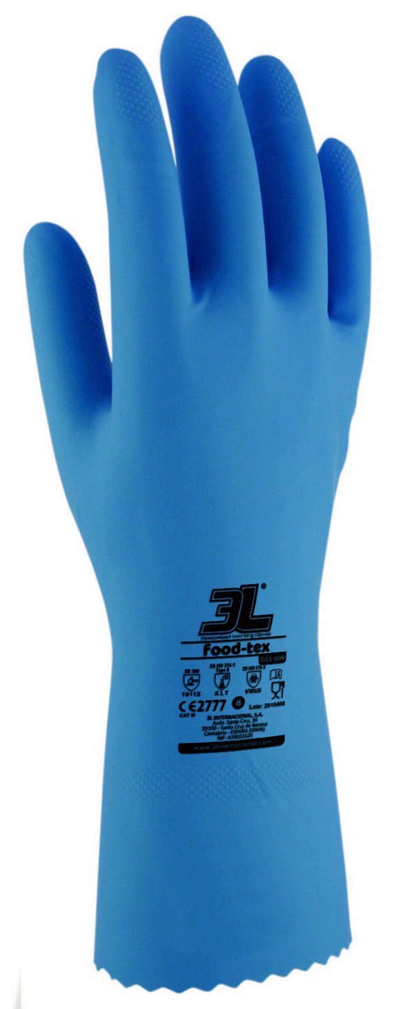 GUANTES LATEX FOODTEX AZUL T10 (12U)