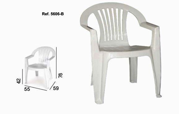 SILLA PLASTICO SFK LAGOS BLANCA (5606B)