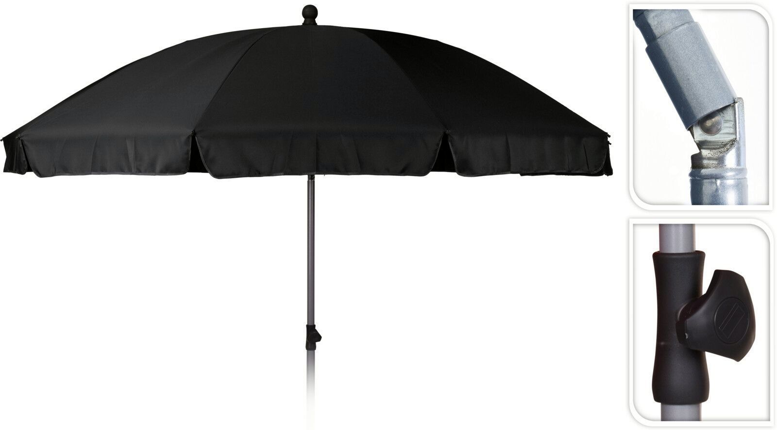 SOMBRILLA JARDIN AMBIANCE 2,5MTS. GRIS