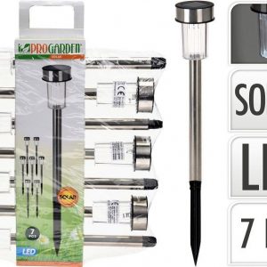 LUZ SOLAR LED JARDIN 33CMS SET 7 UND.