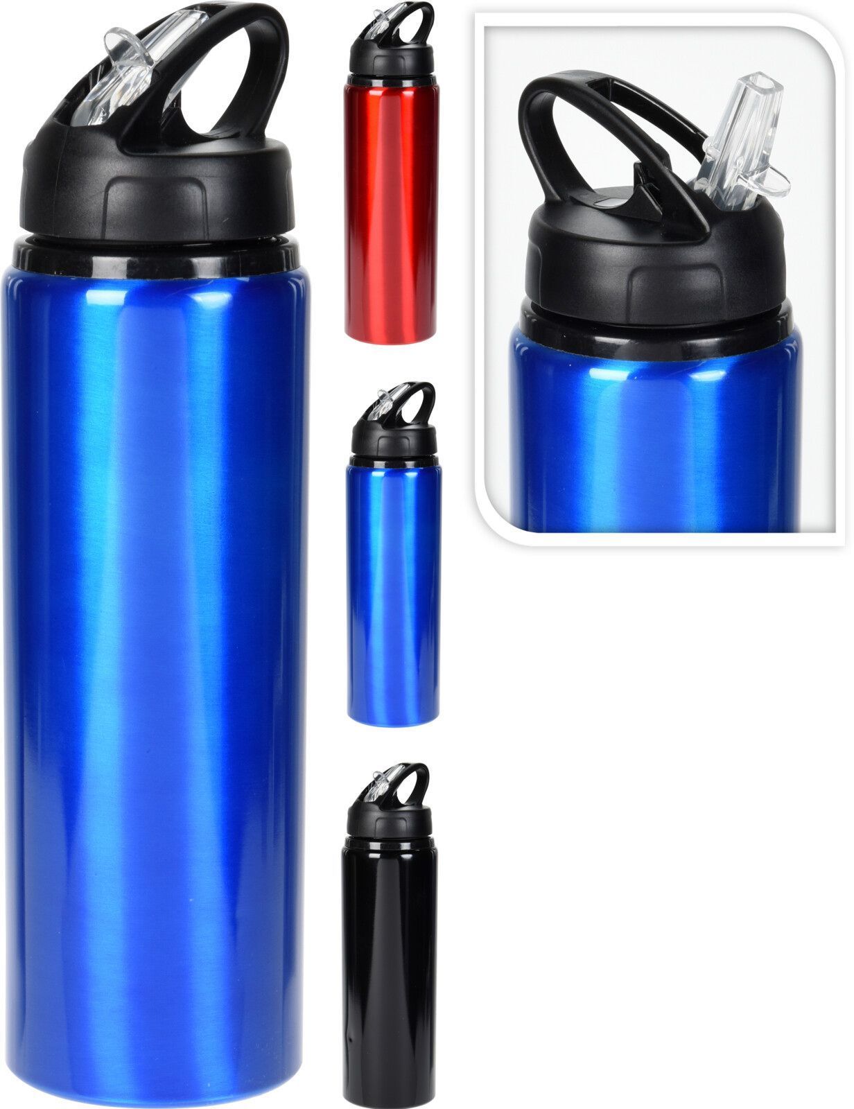 BOTELLA ALUMINIO CON PAJITA 750ML.