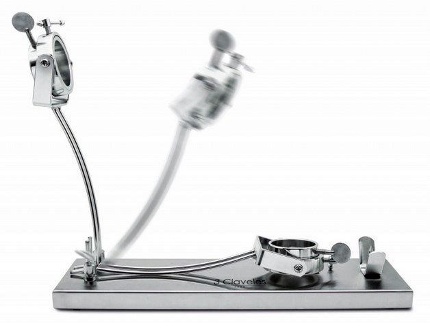 JAMONERO 3 CLAVELES A/INOX PLEGABLE CABEZAL GIRATORIO
