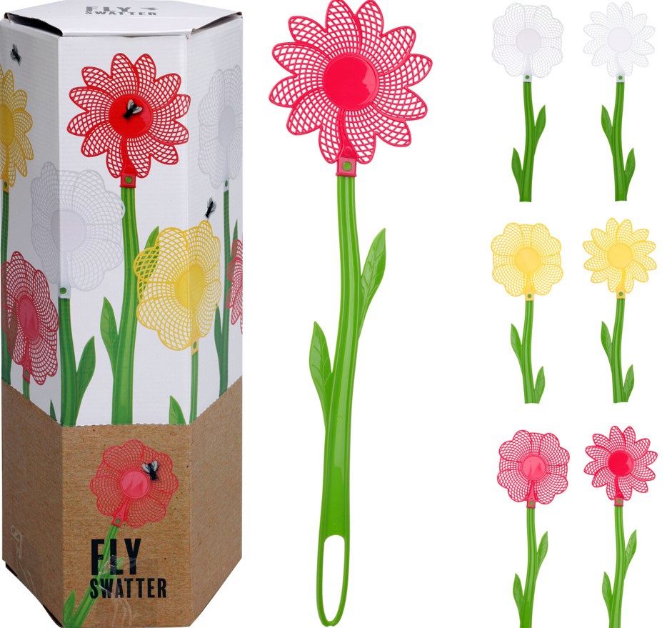 PALA MATAMOSCAS PLASTICO FLOR FLY SWATTER