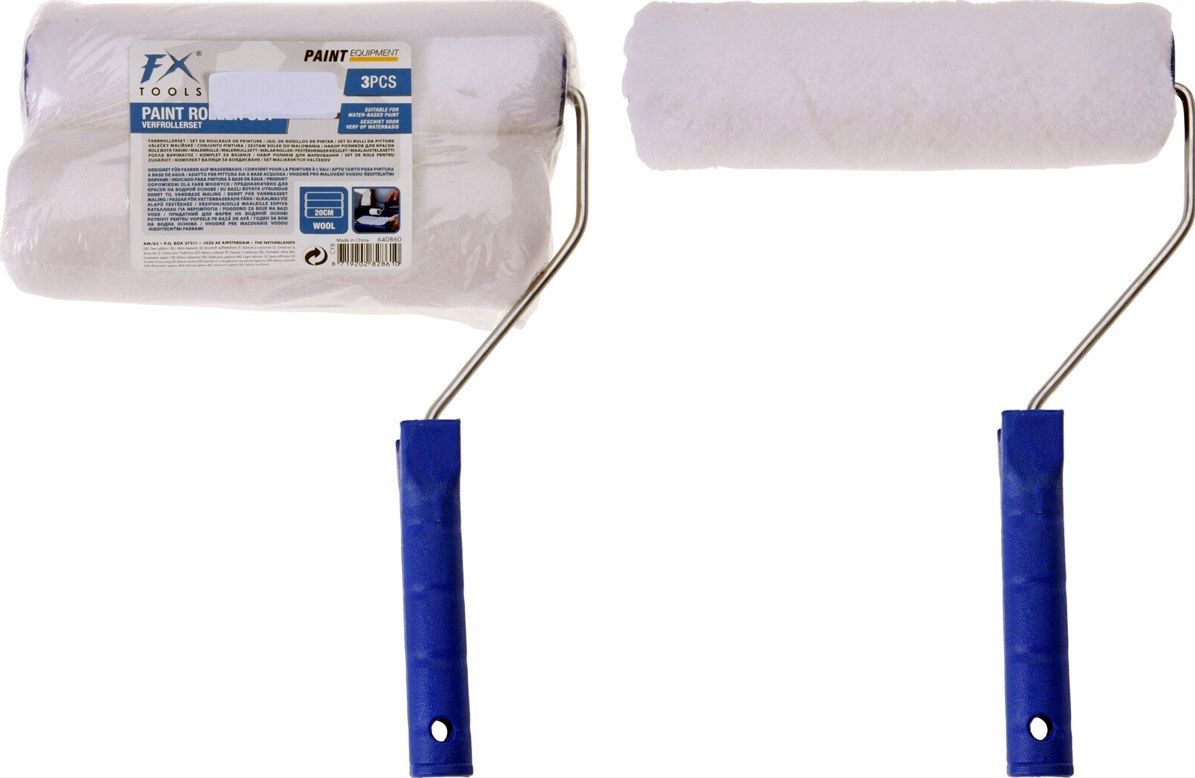 JUEGO 2 RODILLOS DE PINTAR FXTOOLS 20 CMS.