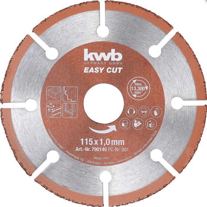 DISCO KWB CORTE DE CARBURO DE TUNGSTENO 115X1'0MM.